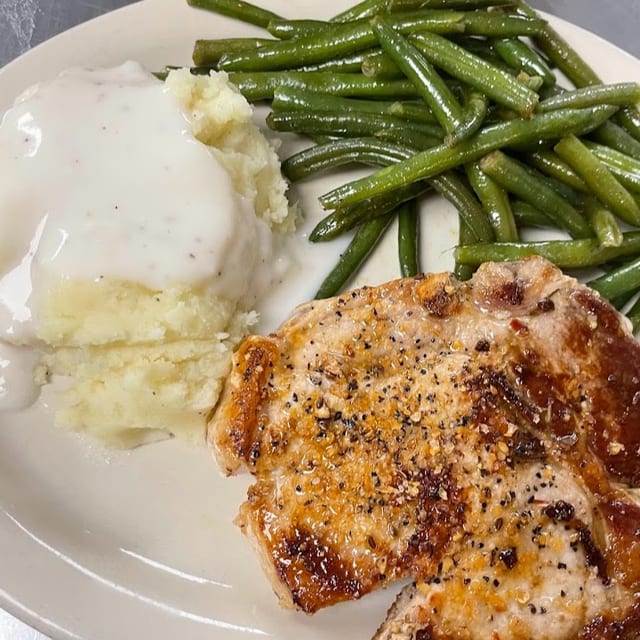 Pork Chop (1) Piece.