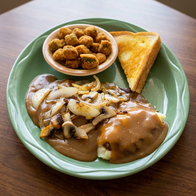 Hamburger Steak.